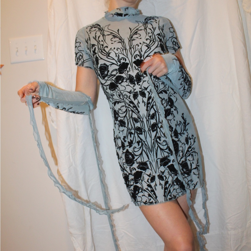 Widow Floral Mesh Dress